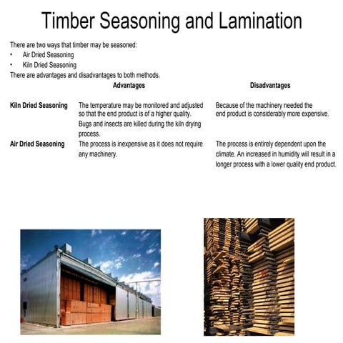Timber seasoning