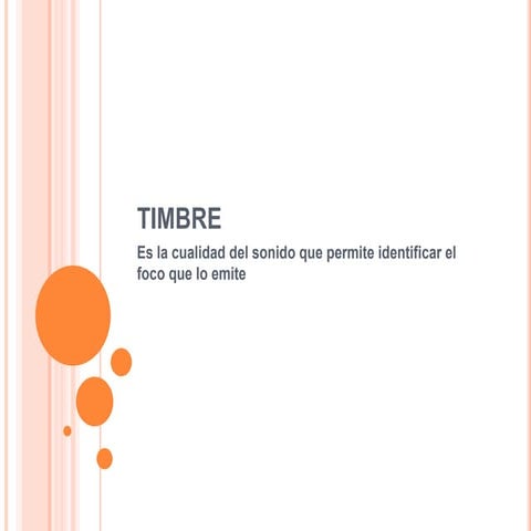 Timbre | PPTX