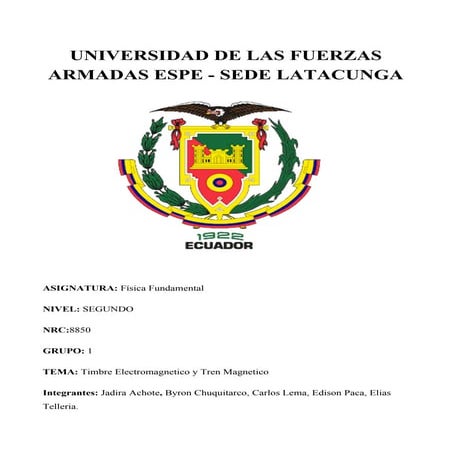 Timbre electromagnético y tren magnético