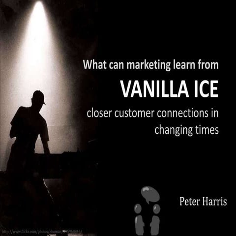 Peter Harris: What marketing could learn from Vanilla Ice. Closer customer co...
