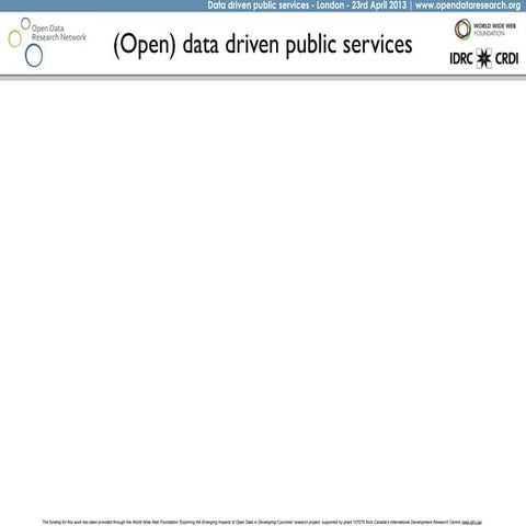 Data Driven Public Services - Tim Davies, Open Data Research Network