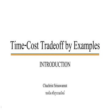 time cost trade off | PDF