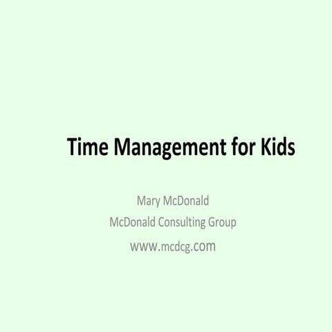 Time Management for Kids