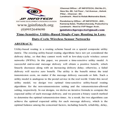 Time sensitive utility-based single-copy