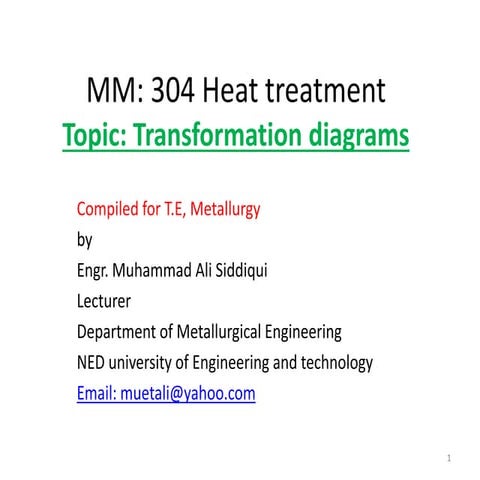 Time temperature-transformation diagram