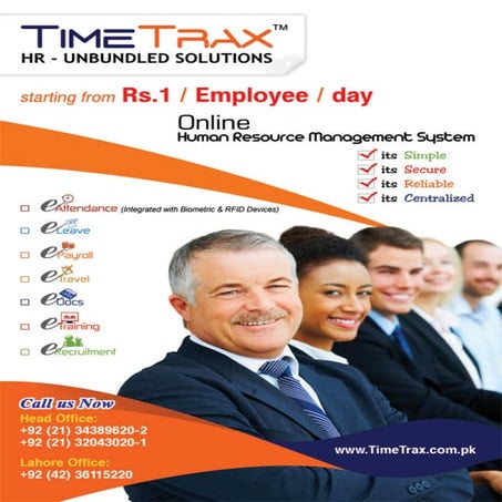 Attendance & Leave Management Workflow (TimeTrax HR Software) | PDF