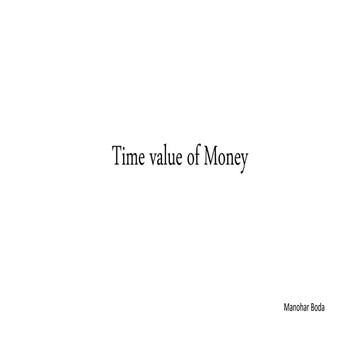 Time value of money