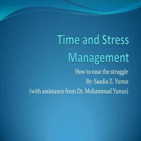 Time and stress management