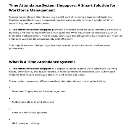 QuickHR_ Best Time & Attendance Tracking System for Singaporean ...
