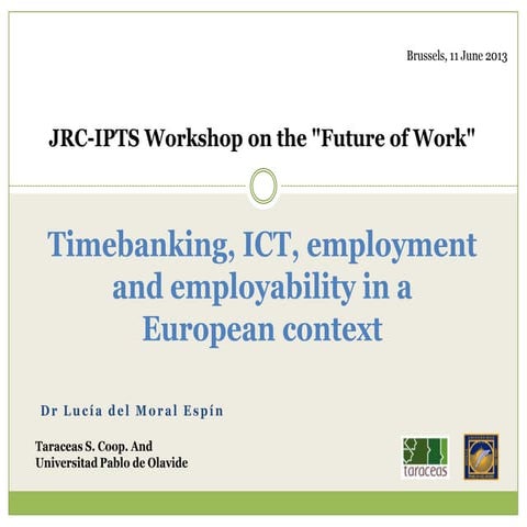 Timebanking, ICT, employment and employability in a European context