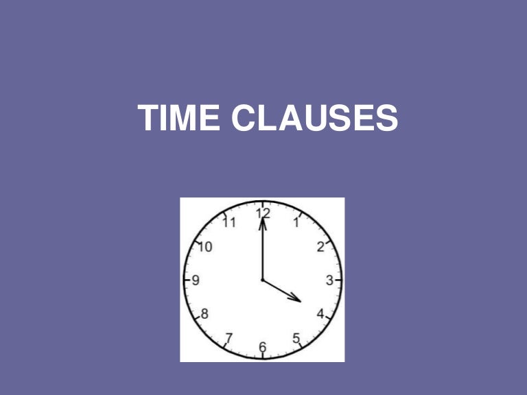 Time clauses