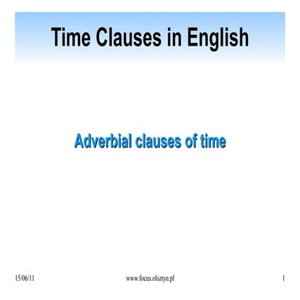 Time clauses