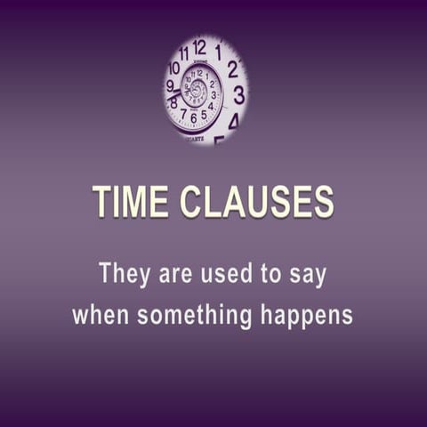 Time clauses