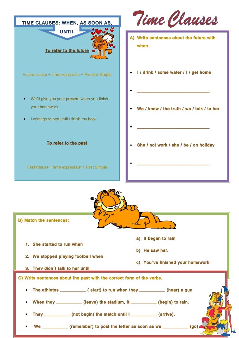 Time Clauses (Worksheet)