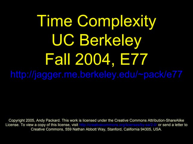 Time complexity