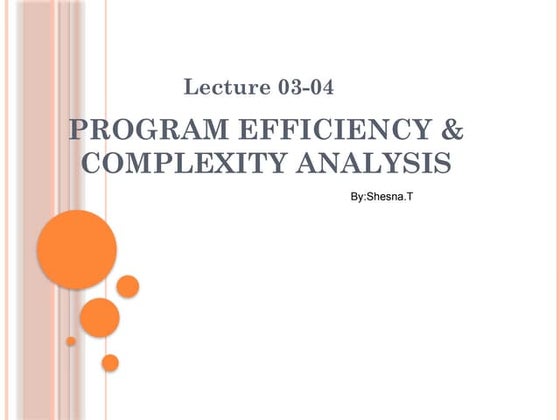 DESIGN AND ANALYSIS OF ALGORITHMS | PPT