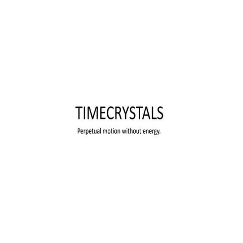 Time crystals