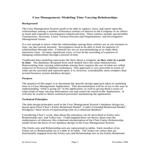 Temporal Case Management  1998