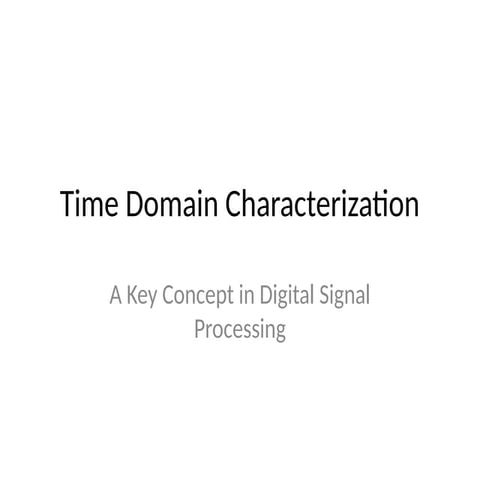 ppt on Time Domain and Frequency Domain Analysis | PPT