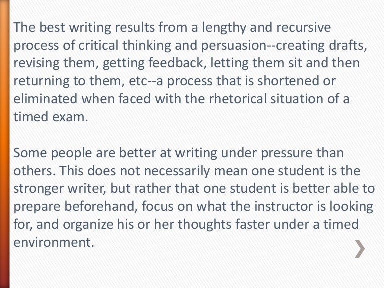 Timed essay writing image