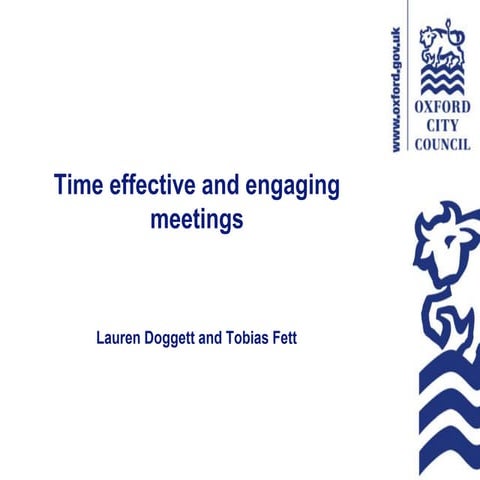Time effective and engaging meetings