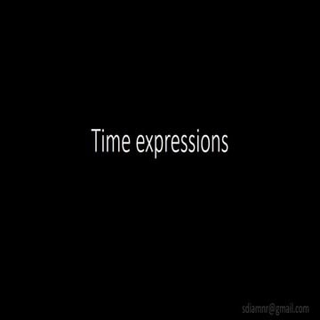 Time expressions
