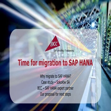 Time for migration to SAP HANA