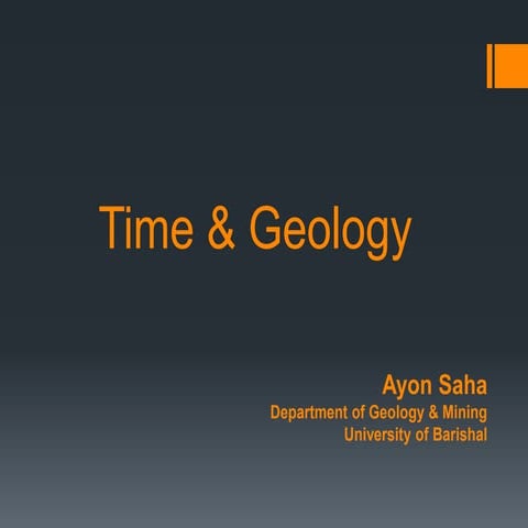 The relation between Time & Geology 