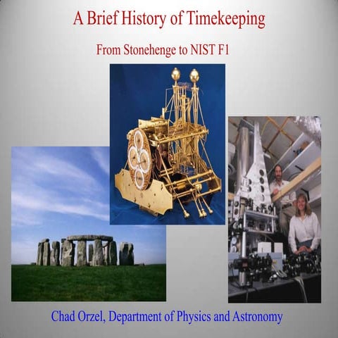 A Brief History of Timekeeping