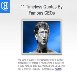 11 Timeless Quotes By Famous CEOs