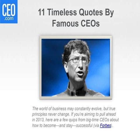 11 Timeless Quotes By Famous CEOs