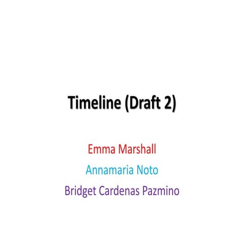 DRAFT 2 TIMELINE