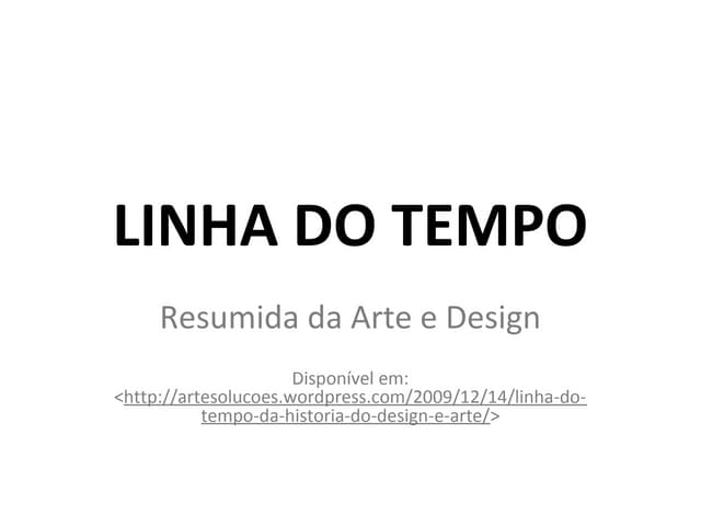 Timeline e historia do design