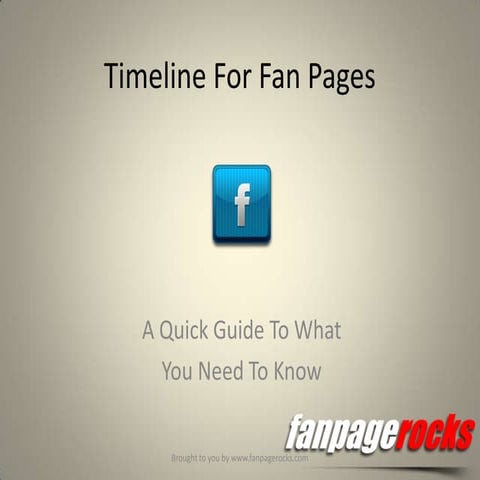 Facebook Timeline Guide | PPTX