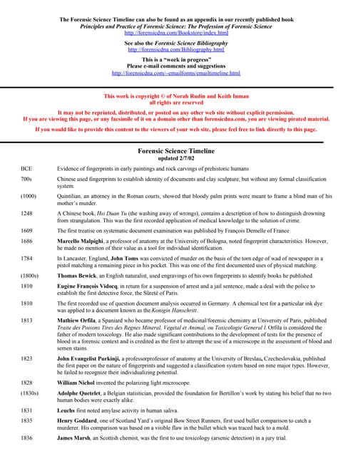 Future forensic science