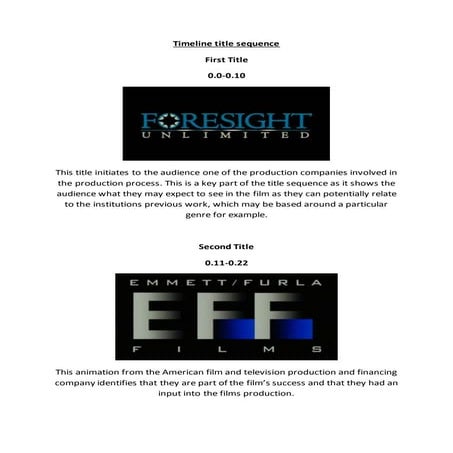 Timeline title sequence