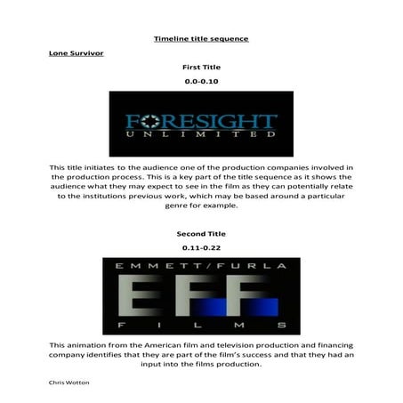 Timeline title sequence