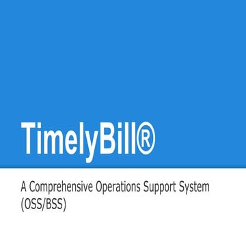 TimelyBill OSS/BSS