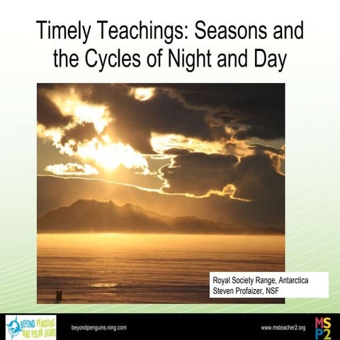 Timely Teachings: Seasons and the Cycles of Night and Day