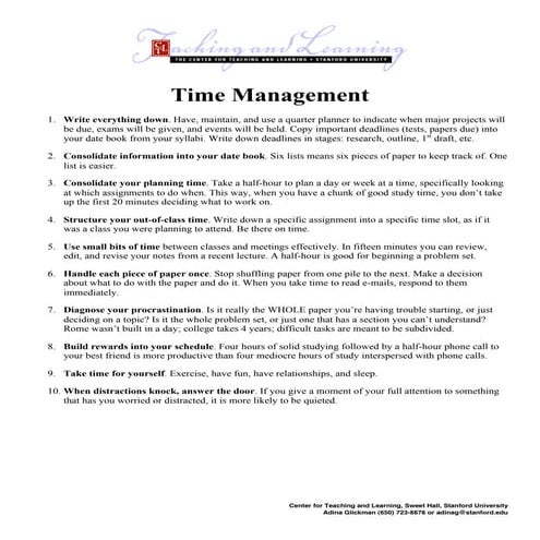 Time manage