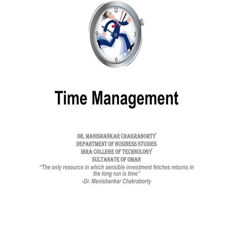 Time management workshop by Dr Manishankar Chakraborty for the ETC staff of I...