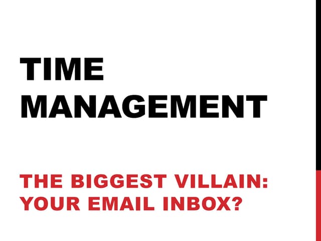 Time management: Taking Control of ...