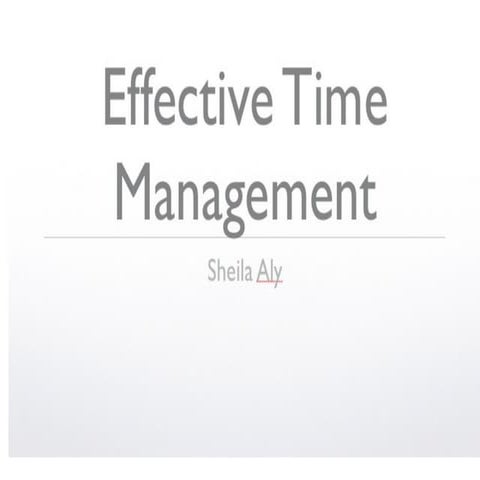 Timemanagement