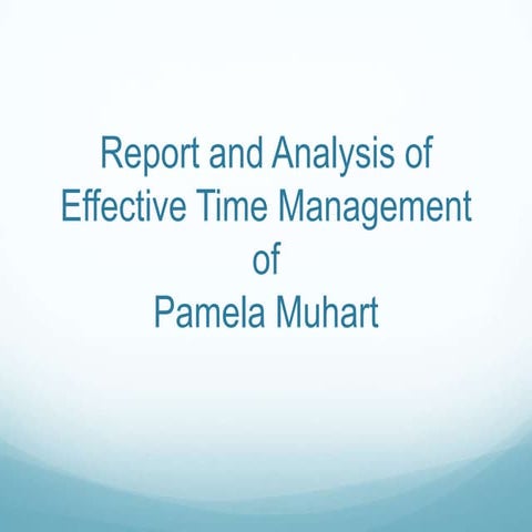 Time Management Assignment