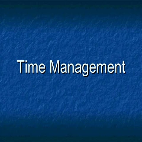 Time management