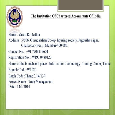 Time management- Types and details