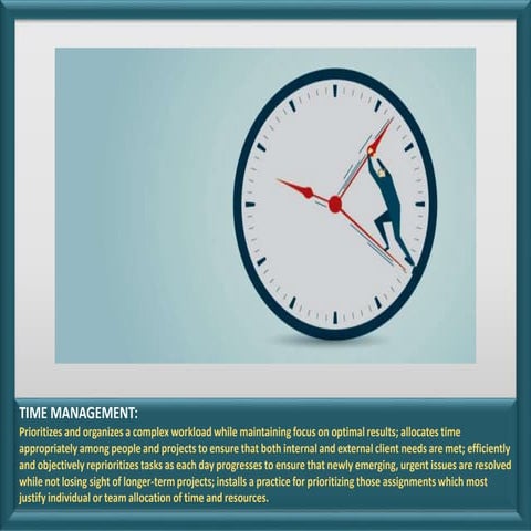 Competency Snapshot: Time Management