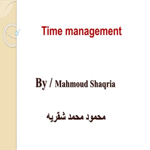 Time management