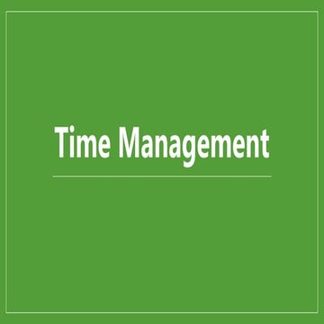 Time management