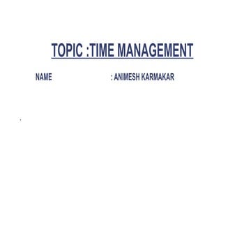 Time management and its importance .pptx